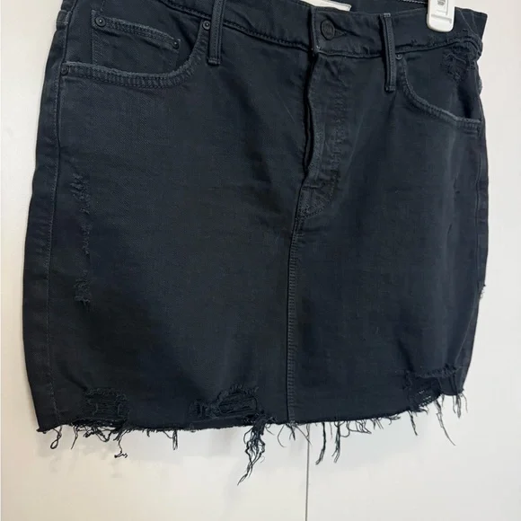 MOTHER The Vagabond Mini Fray Denim Skirt - 27 - Picture 2 of 10